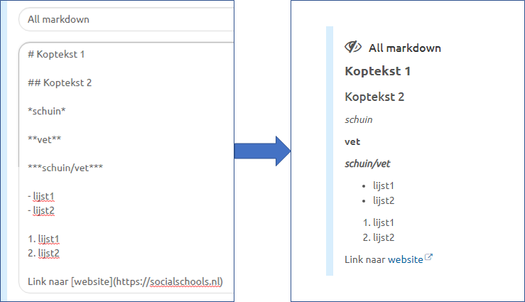 Weergave in Social Schools bericht